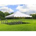 Party Tents Direct 20' x 20' Wedding Event Pole Canopy Tent with Side Walls   